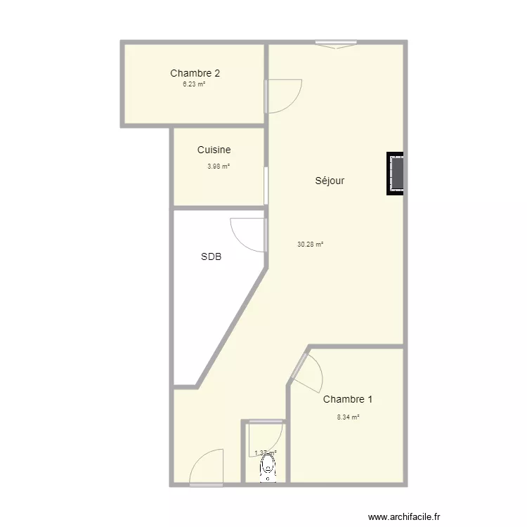 25 Voltaire N4. Plan de 