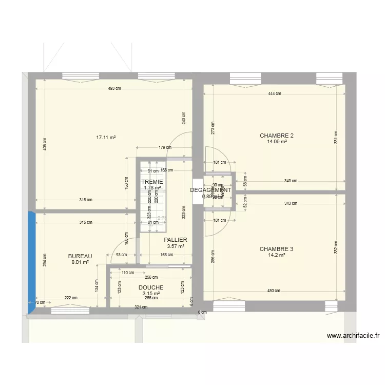 hesdigneul 4 CHAMBRE ET UN BUREAU CONF. Plan de 