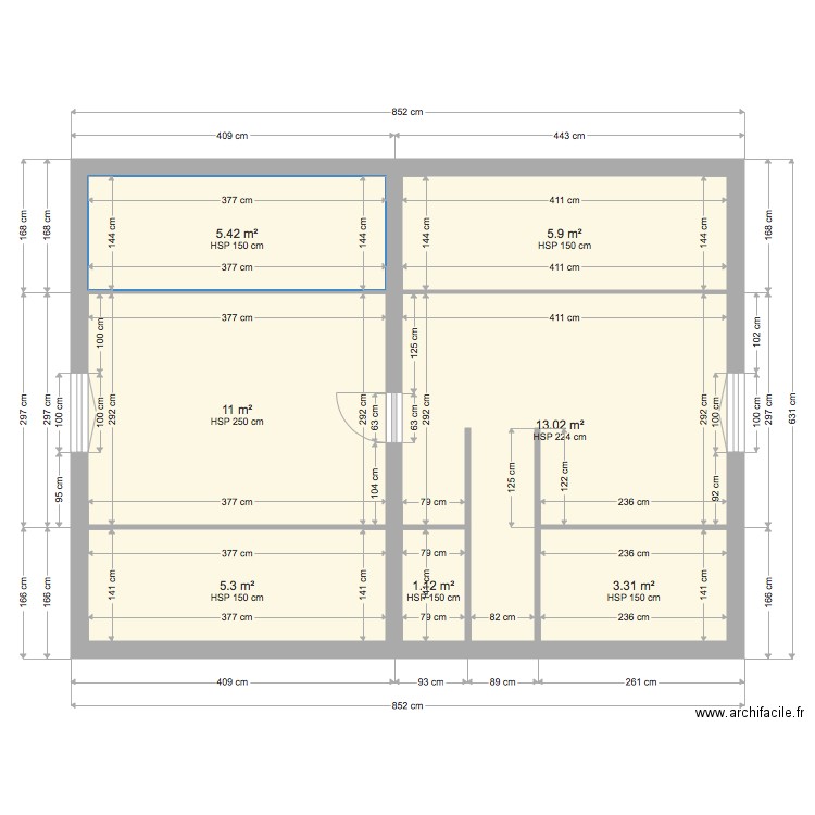 ETAGE. Plan de 0 pièce et 0 m2