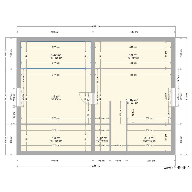 ETAGE. Plan de 0 pièce et 0 m2