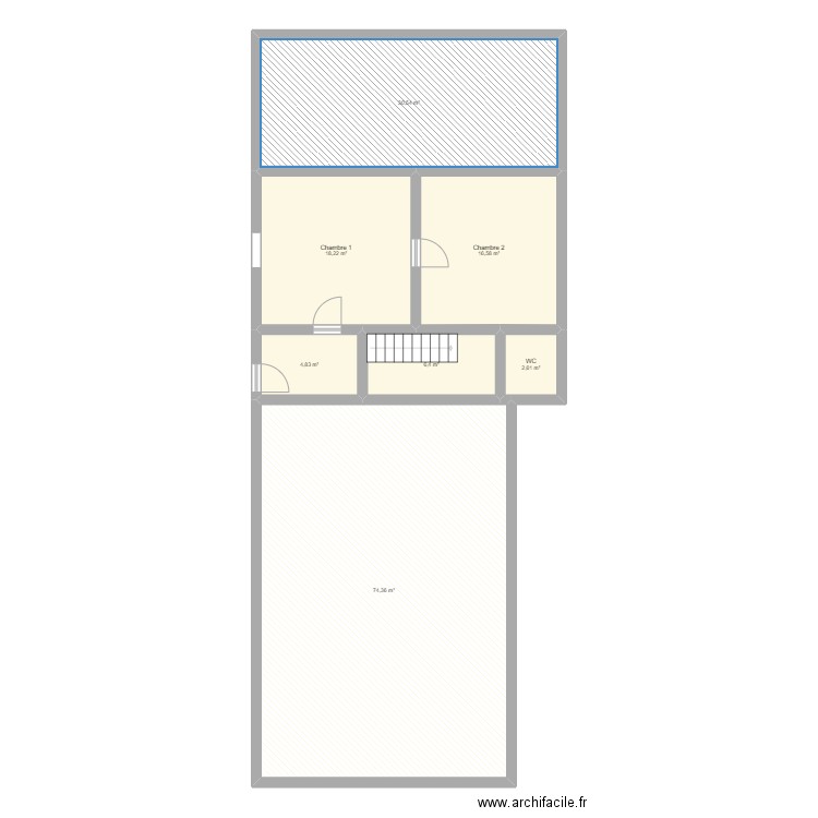 Courtijat - 1ER - EA. Plan de 7 pièces et 154 m2