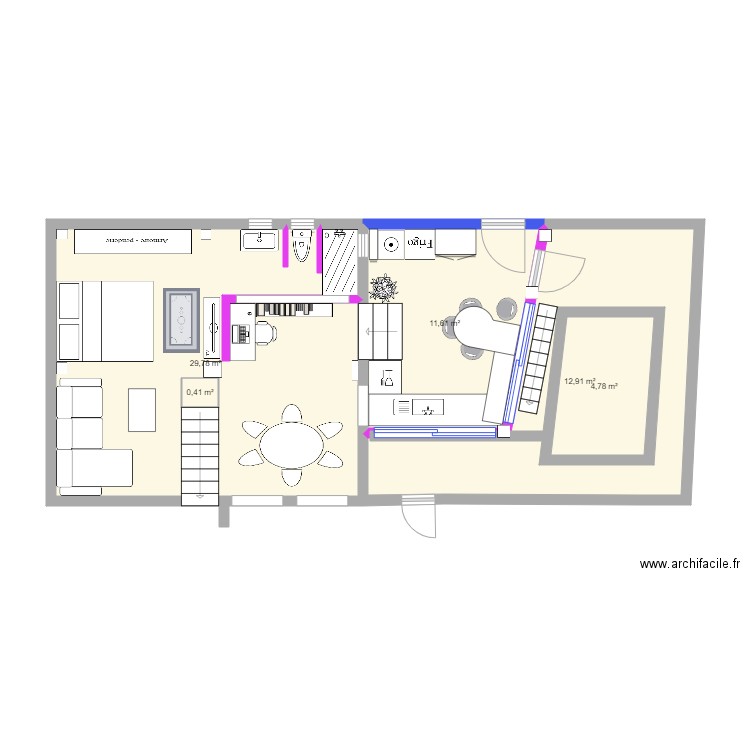 tifnit haut 2. Plan de 5 pièces et 67 m2