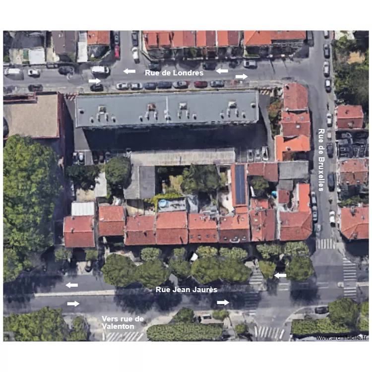 Plan de masse rapide pare brise. Plan de 