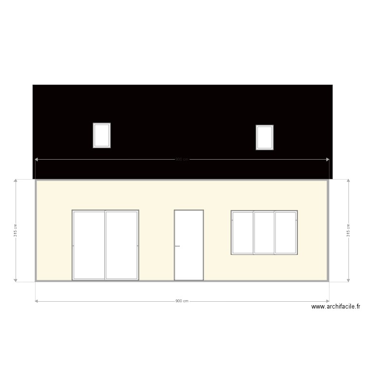 DP EXISTANT SUD OUEST. Plan de 0 pièce et 0 m2