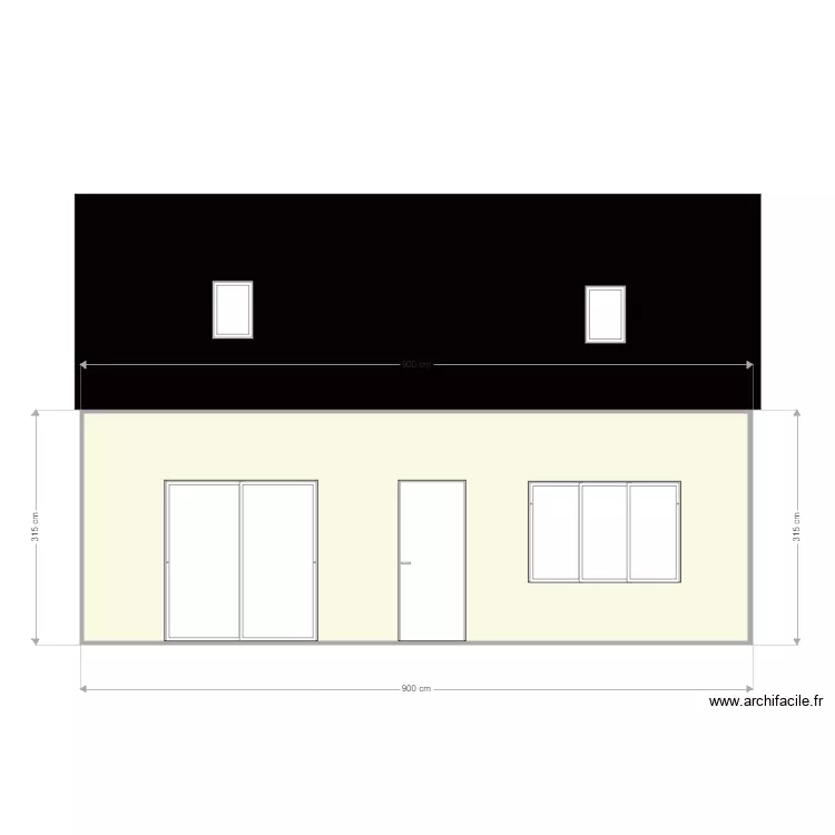 DP EXISTANT SUD OUEST. Plan de 