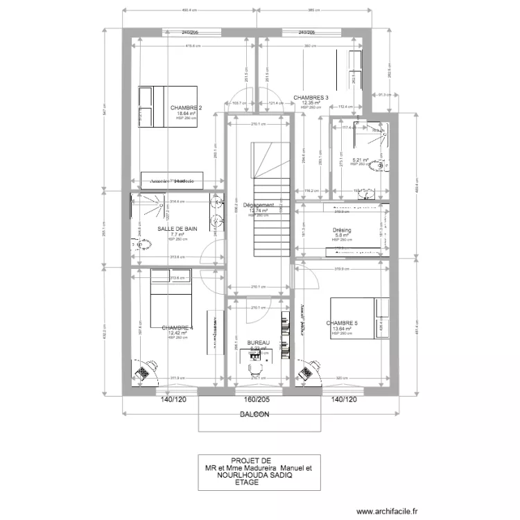 HESSERANGE ETAGE . Plan de 