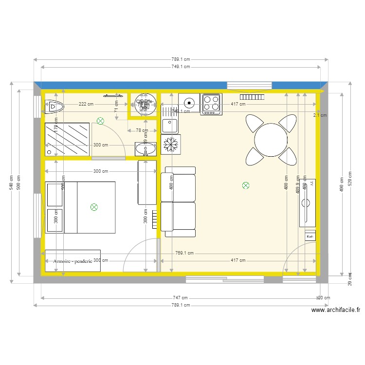 T2 plain pied. Plan de 0 pièce et 0 m2