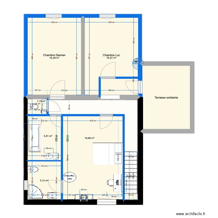 Etage  meublé 23 MAI 23 version 4. Plan de 0 pièce et 0 m2