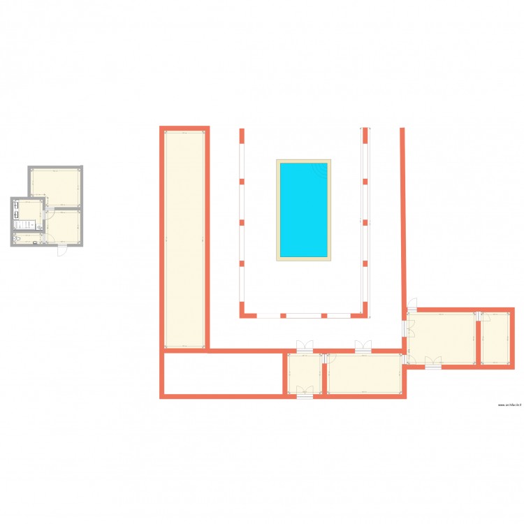 TAROUDANT. Plan de 9 pièces et 166 m2
