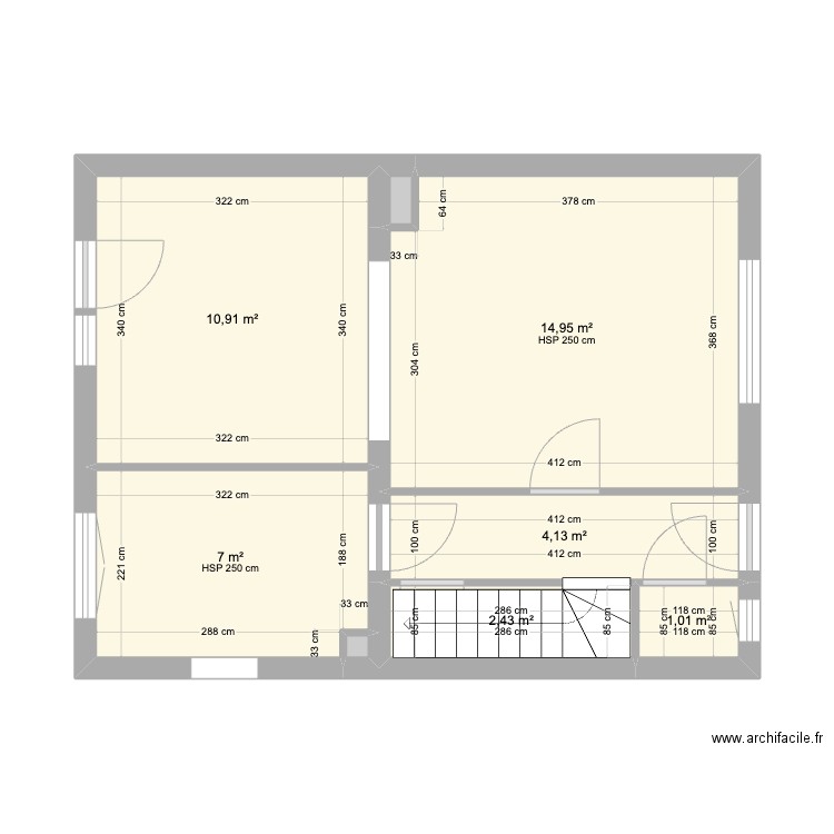 ALAIN RDC. Plan de 8 pièces et 41 m2