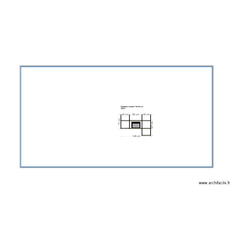 Etagères OTHERDESIGN . Plan de 1 pièce et 47 m2