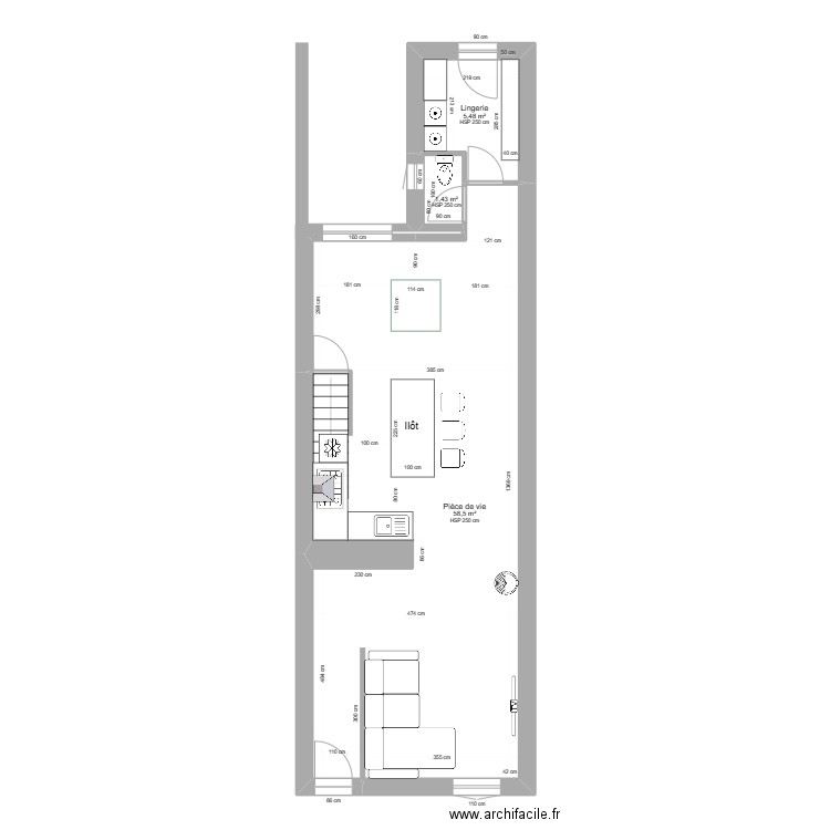 Rez de Chaussé - Projet 2-1 Velux. Plan de 0 pièce et 0 m2