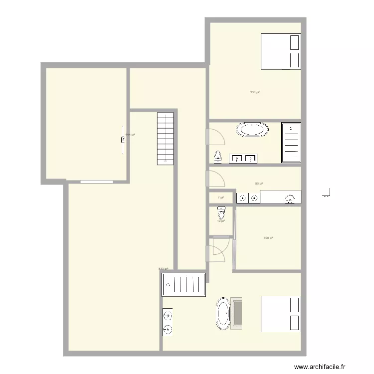 2e etage 47 pied France 3e. Plan de 