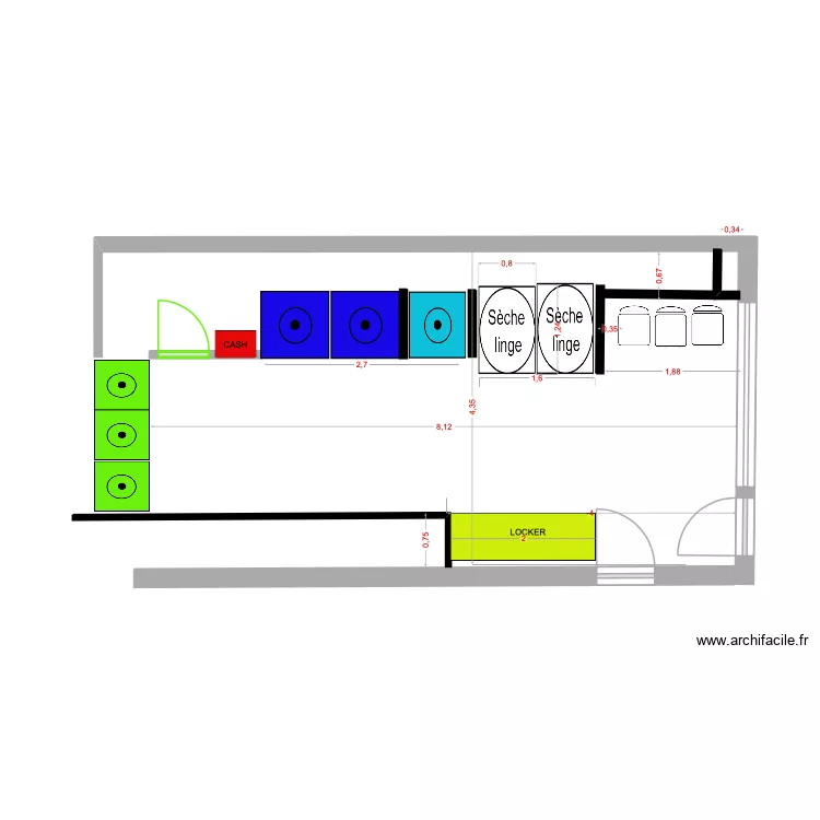 Laverie de saxe. Plan de 