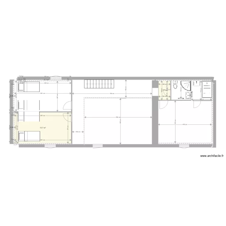Le Haras murs doubl&eacute;s. Plan de 