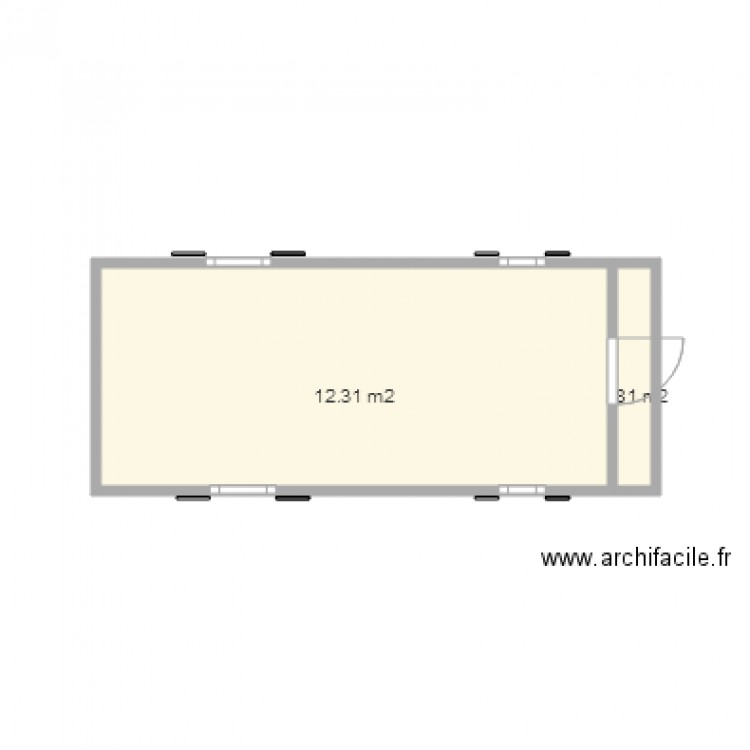 roulotte 6m vide. Plan de 0 pièce et 0 m2