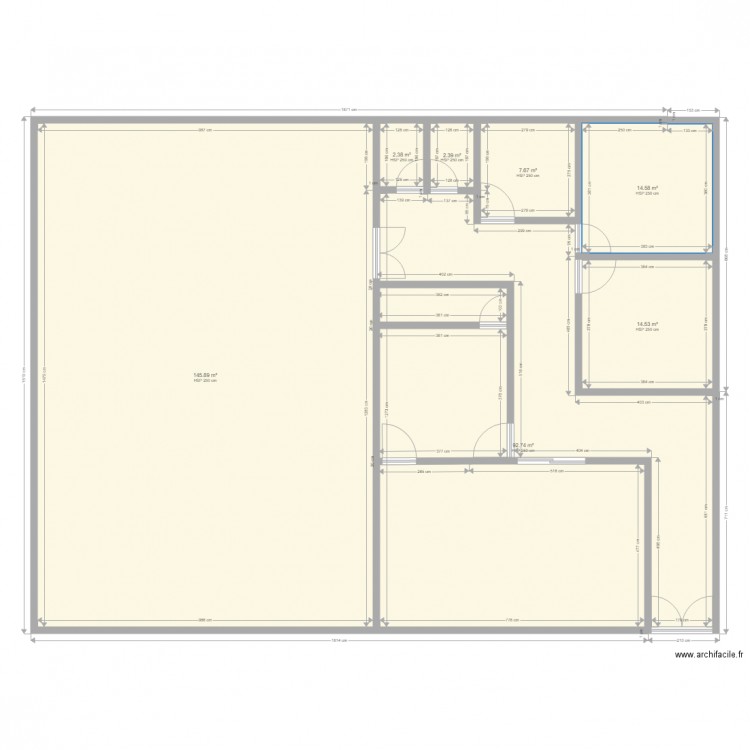 Plan Keur Ndiaye Lo. Plan de 7 pièces et 280 m2