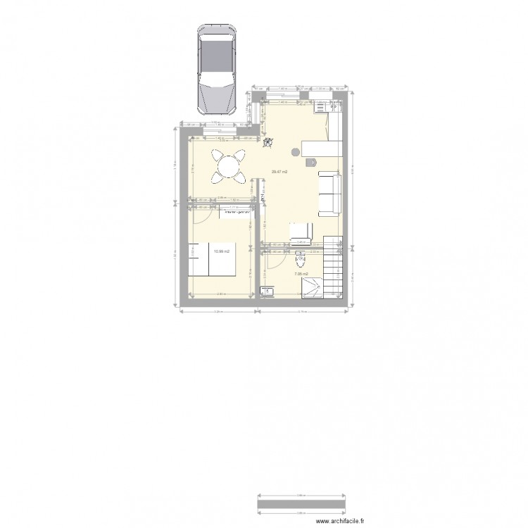 Maison étage. Plan de 0 pièce et 0 m2