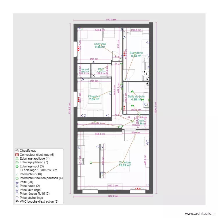 Plan Electrique R+1 Boureau. Plan de Plan Electrique R+1 Boureau. Plan de