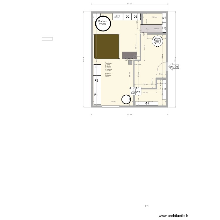  localtech rangements. Plan de 1 pièce et 42 m2