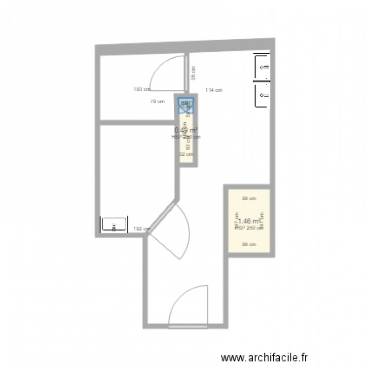 Toilettes Le Charcot ERP2. Plan de 0 pièce et 0 m2