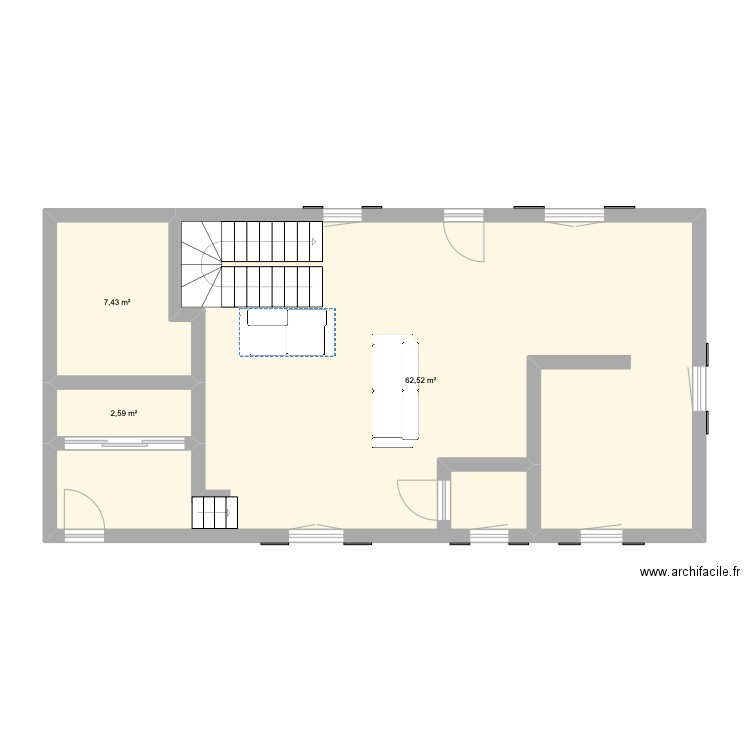 Plan de masse travaux four. Plan de 6 pièces et 149 m2