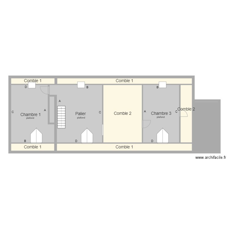remigner comble. Plan de 0 pièce et 0 m2