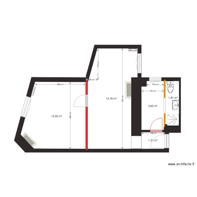 projet seveste existant. Plan de 0 pièce et 0 m2