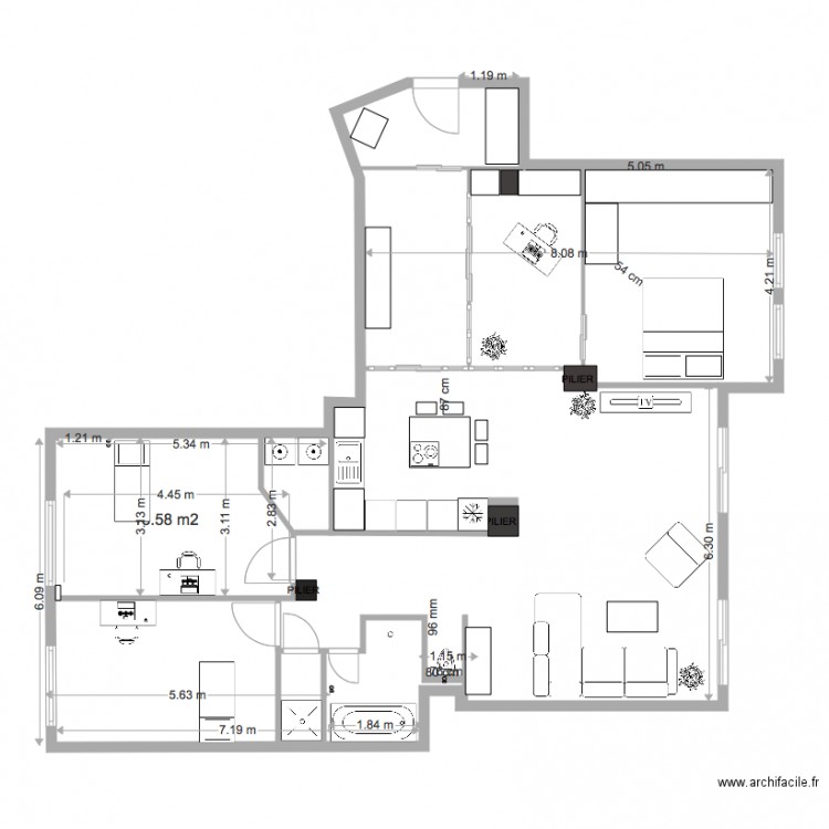 agencement 2. Plan de 0 pièce et 0 m2