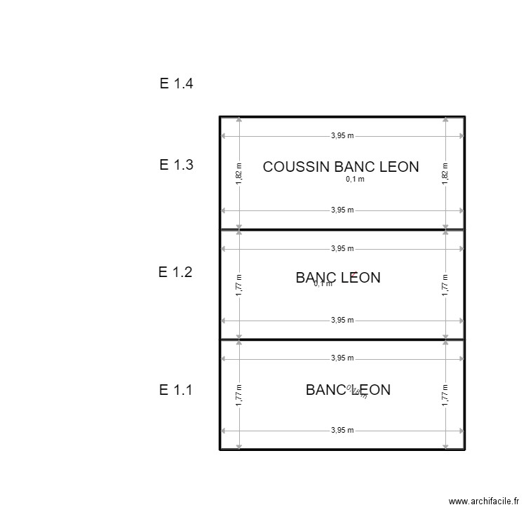 E 1. Plan de 0 pièce et 0 m2