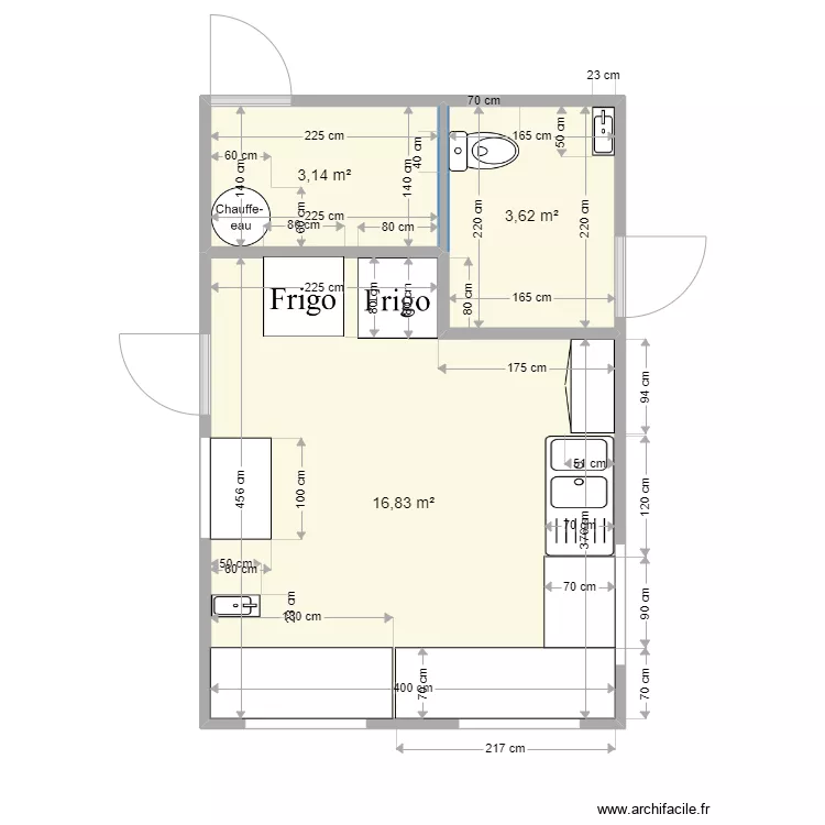 Petite cabane Ok. Plan de 