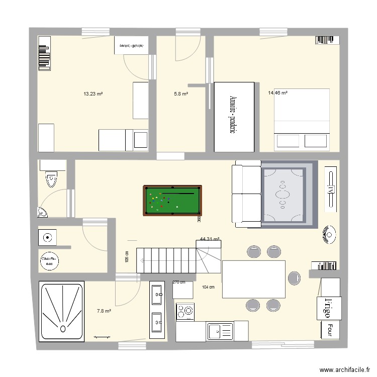 etat projeté3. Plan de 0 pièce et 0 m2