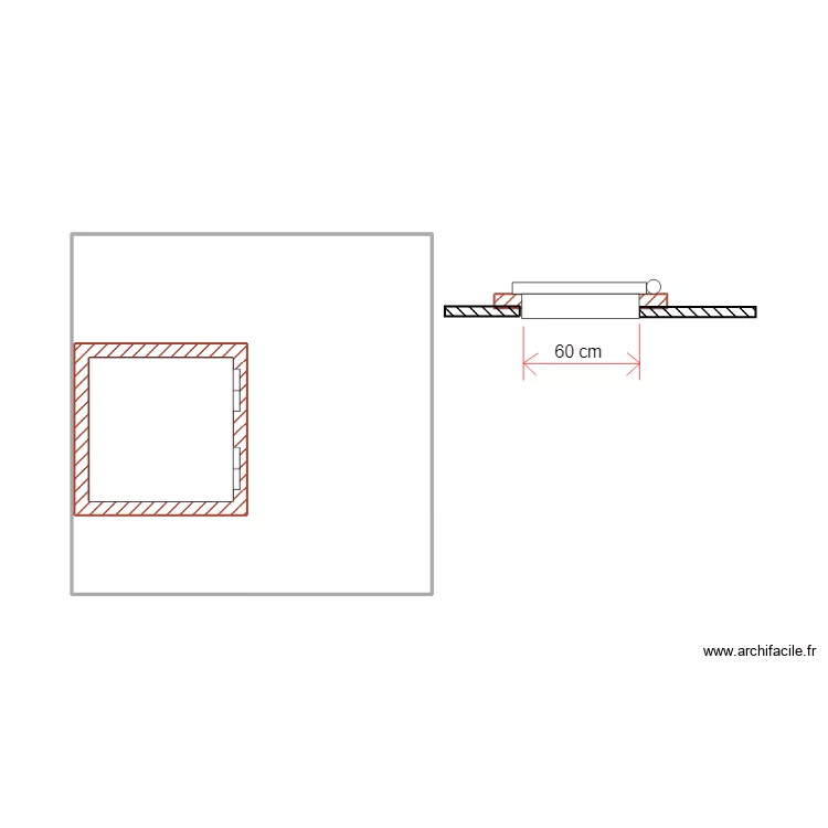 trappe de service. Plan de 