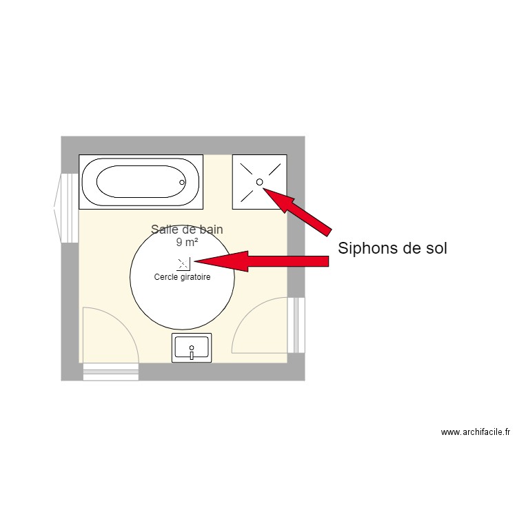 Salle de bain APEI. Plan de 0 pièce et 0 m2