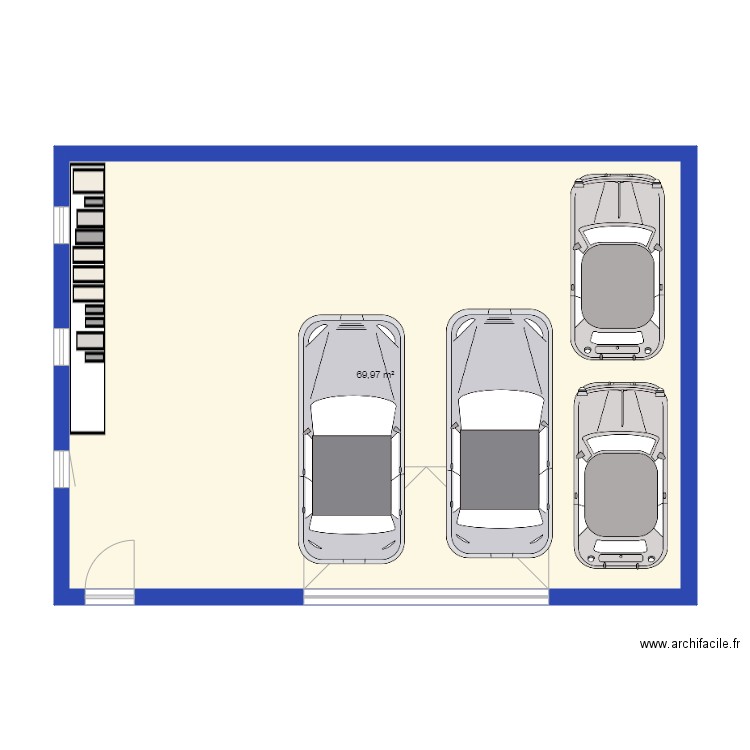 Garage vu dessus. Plan de 0 pièce et 0 m2