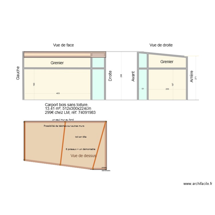 Abris caravane 02. Plan de 0 pièce et 0 m2