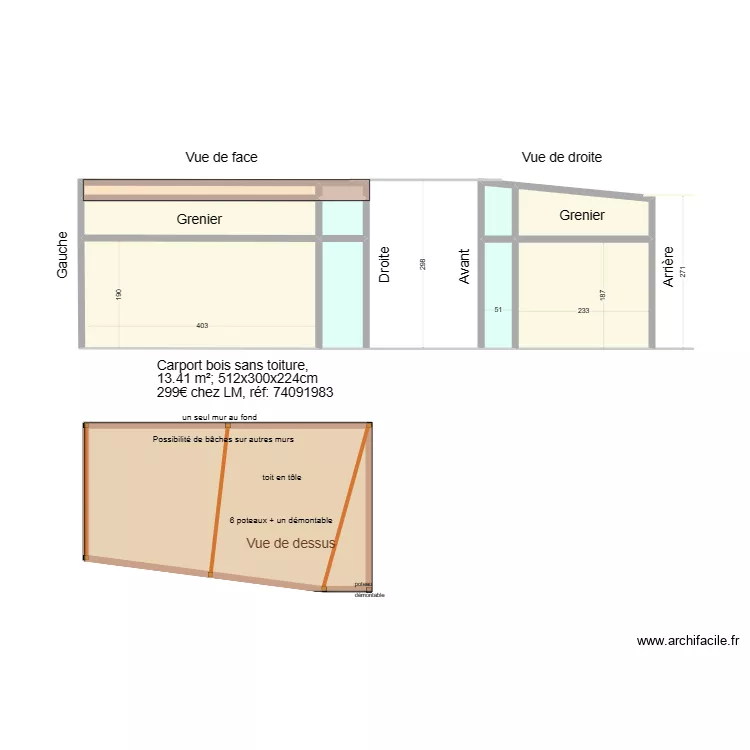 Abris caravane 02. Plan de 