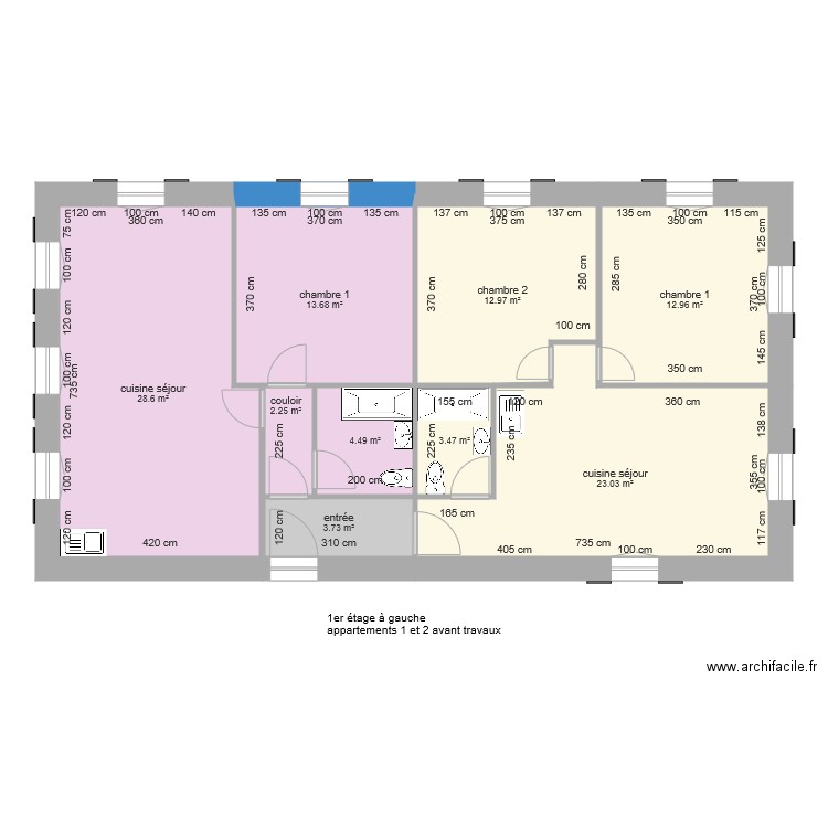 Luthe gauche 1 et 2 avant. Plan de 0 pièce et 0 m2