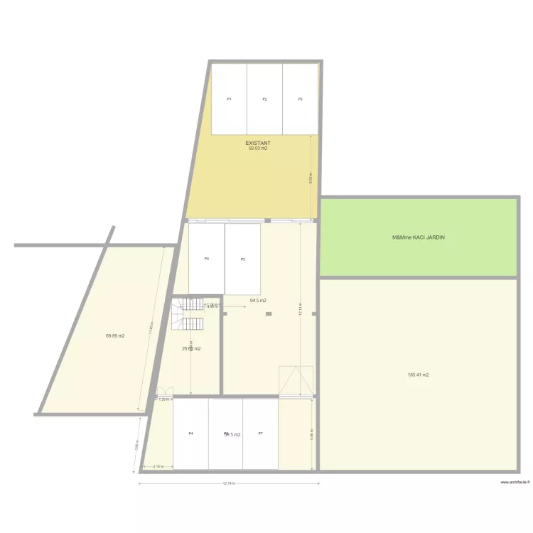 CHAVENAY Projet sur&eacute;l&eacute;vation 2. Plan de 