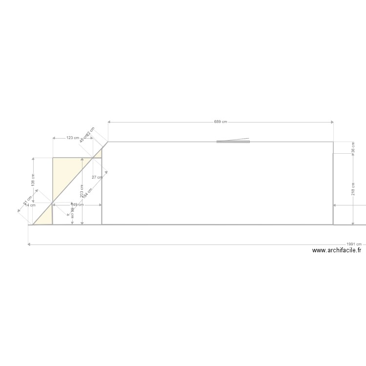 Coupe appart A 208. Plan de 0 pièce et 0 m2