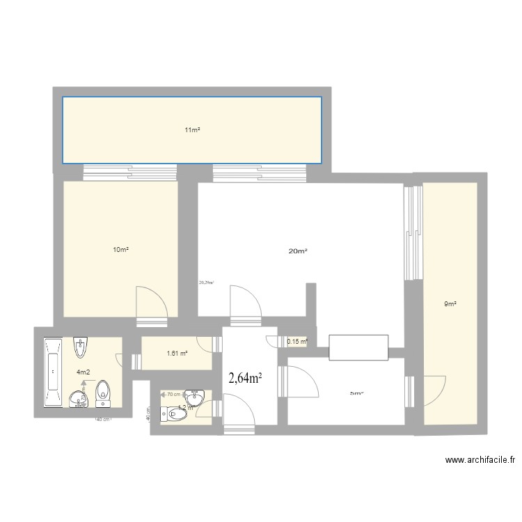 kent avant travaux2. Plan de 0 pièce et 0 m2