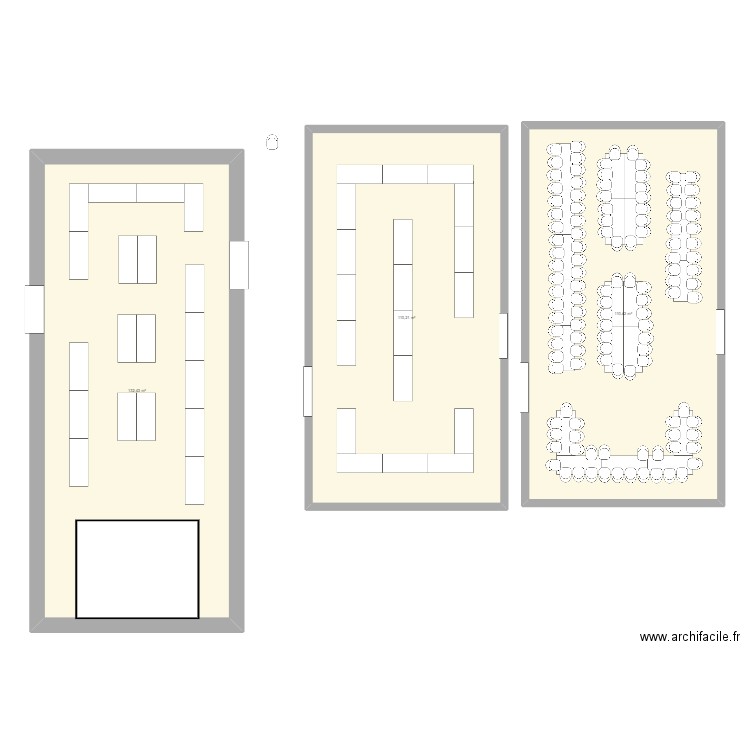 mariage. Plan de 3 pièces et 353 m2