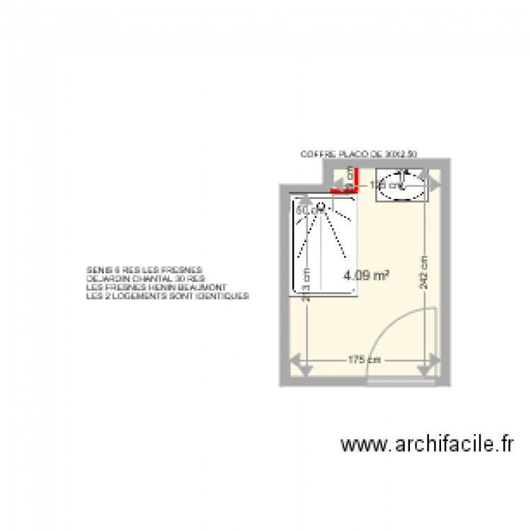 SENIS ET DEJARDIN  LOGEMENT IDENTIQUE . Plan de 0 pièce et 0 m2