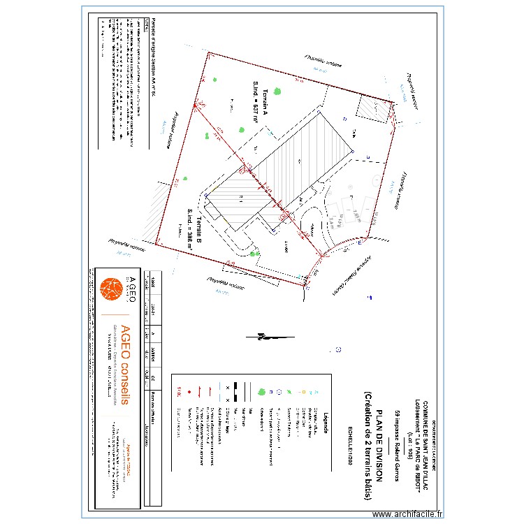 plan stationnement st jean d'illac 2. Plan de 0 pièce et 0 m2