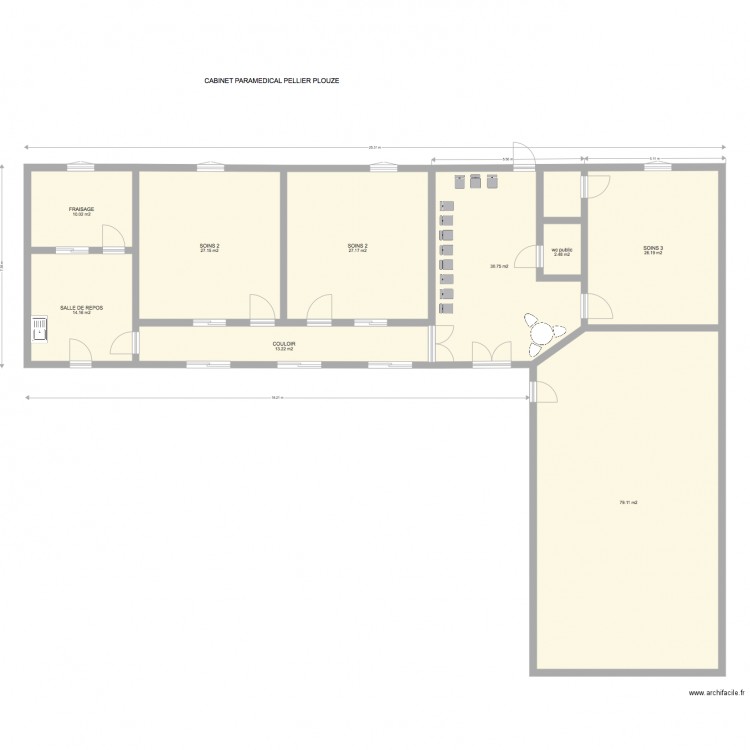 CABINET 1. Plan de 0 pièce et 0 m2