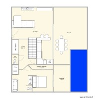 plan amenagement rdc et etage 160m2 avec veranda rectractable 0101 avec sous sol