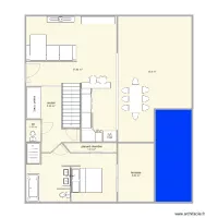 plan amenagement rdc et etage 160m2 avec veranda rectractable 0101 avec sous sol
