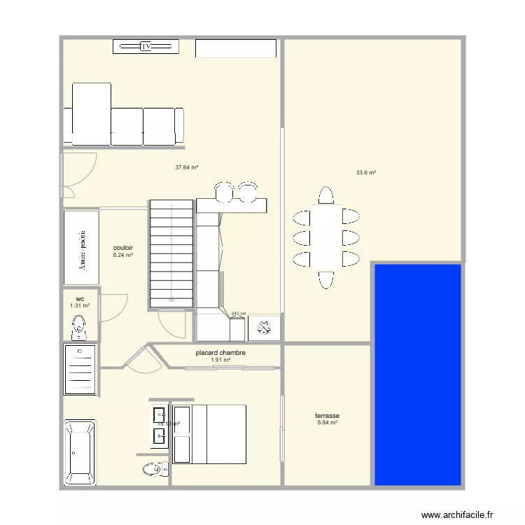 plan amenagement rdc et etage 160m2 avec veranda rectractable 0101 avec sous sol. Plan de plan amenagement rdc et etage 160m2 avec veranda rectractable 0101 avec sous sol. Plan de