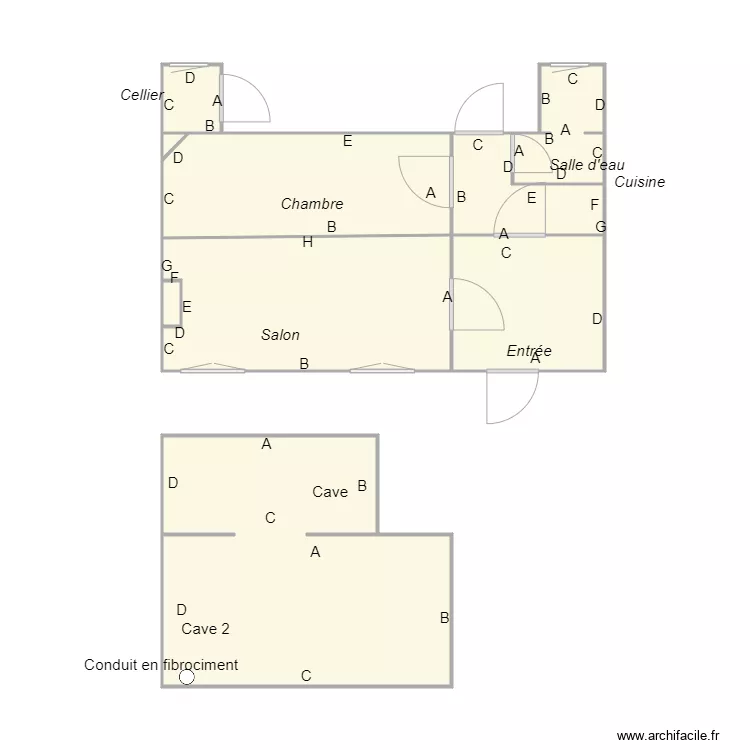 Croquis TORS PLOMB. Plan de 