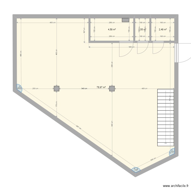 LOCAL COMMERCIAL STALINGRAD SS-SOL. Plan de 0 pièce et 0 m2